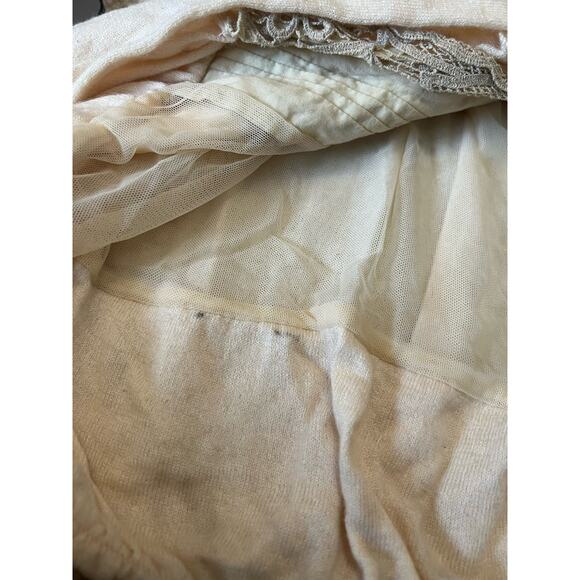 Anthropologie Knitted + Knotted Lace Tulle Pale Noon Button Cardigan Sweater M - Picture 8 of 8